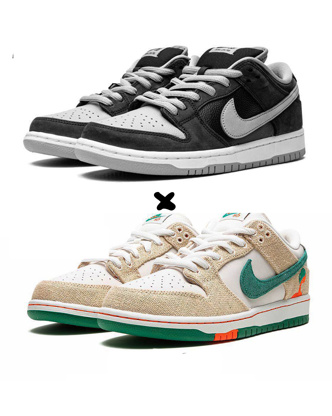 Nike SB Dunk Low Pro "J-Pack - Shadow” X. Nike SB Dunk Low “Jarritos”